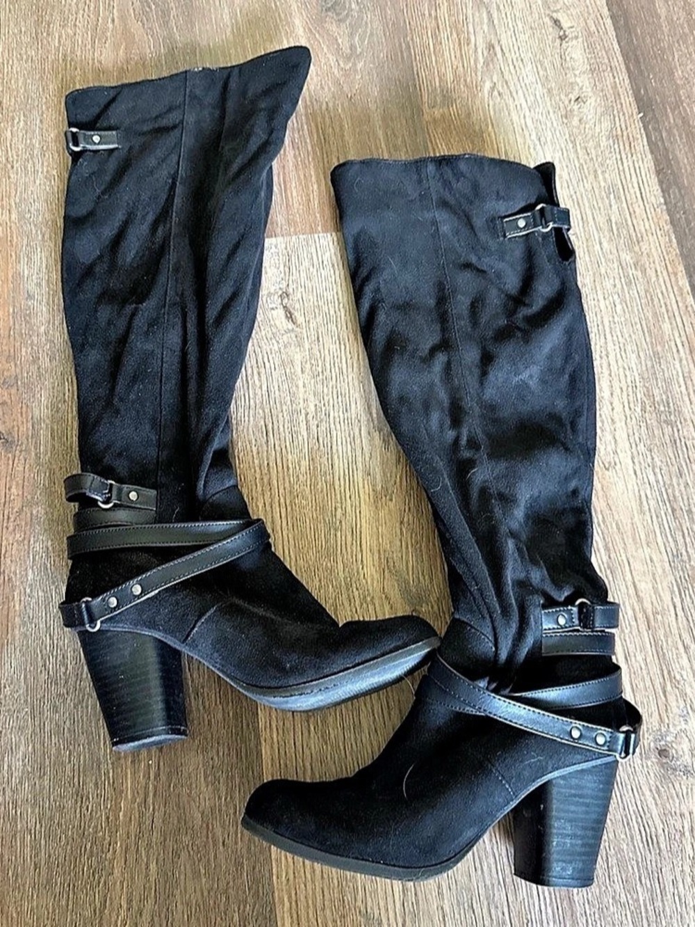 Madden Girl Black Heeled Boots US 7M